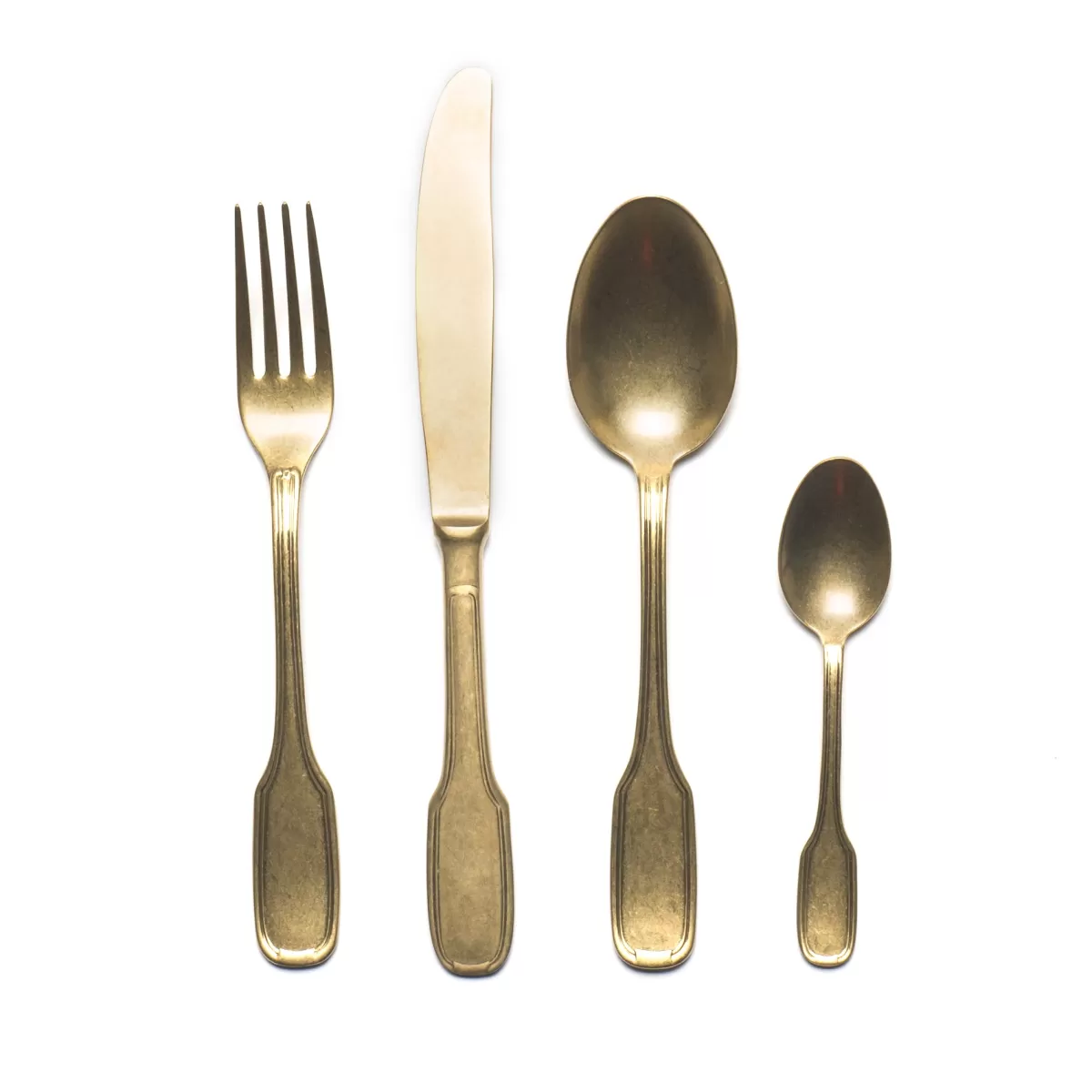 Bitossi Home 24 Pieces Cutlery Set Gold Matte Finish Sale