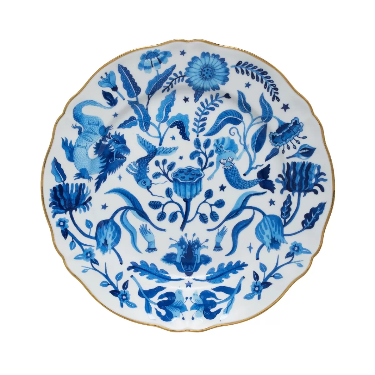 Bitossi Home Dinner Plate All Over Blu Hot