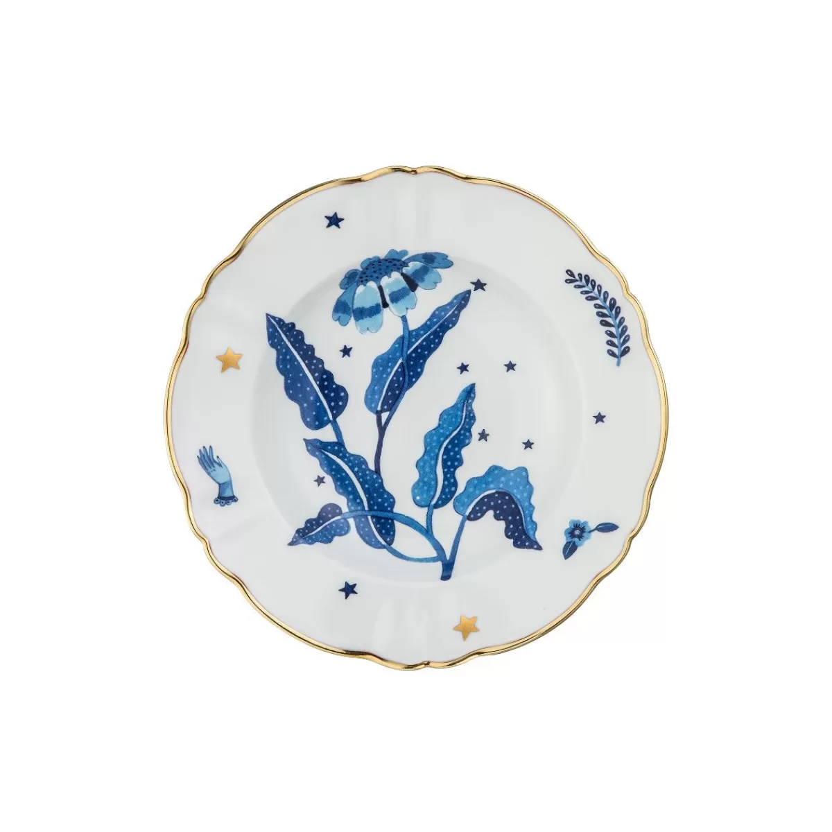 Bitossi Home Plate Fondo Floreale Blue Clearance