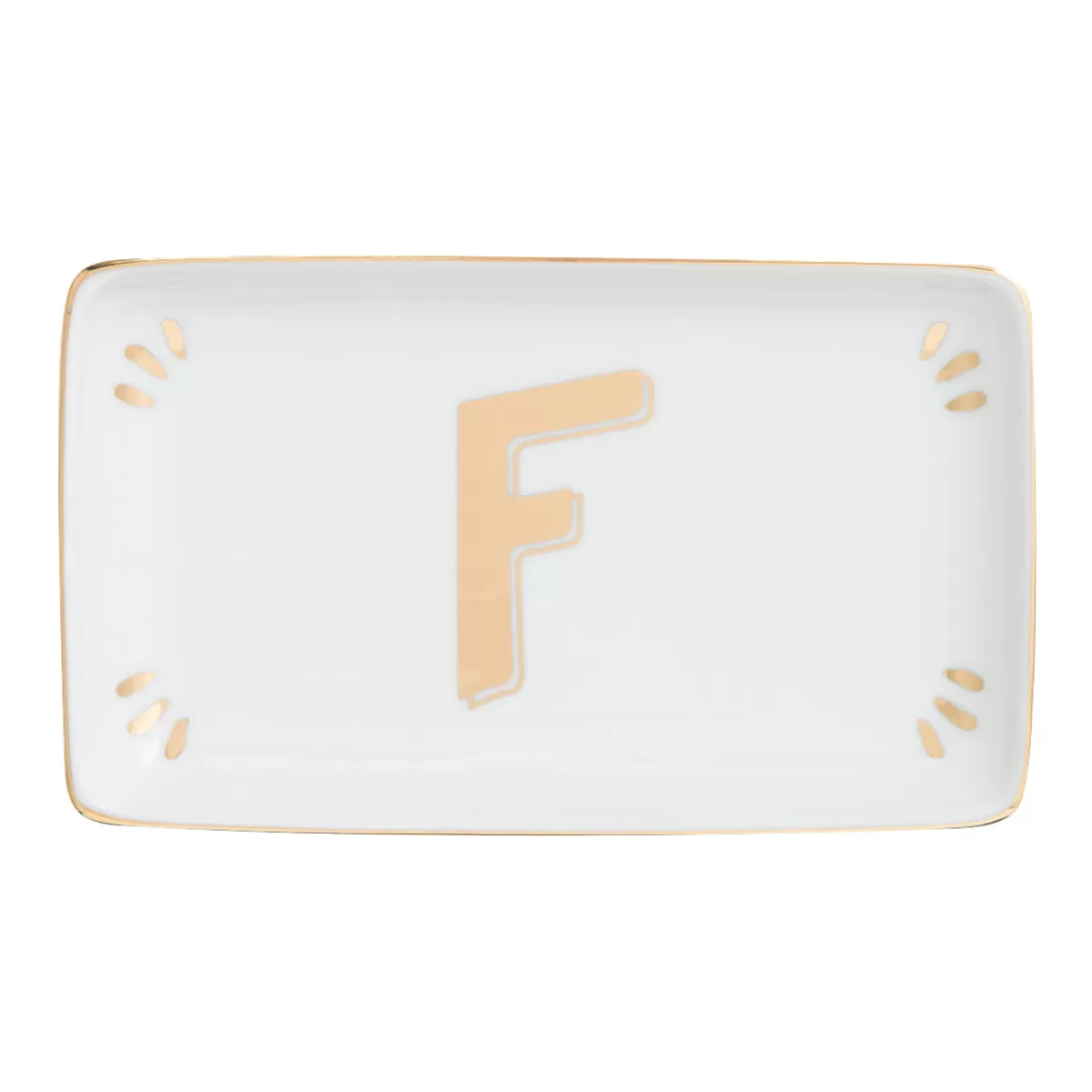 Bitossi Home Rectangular Tray Letter F Cheap