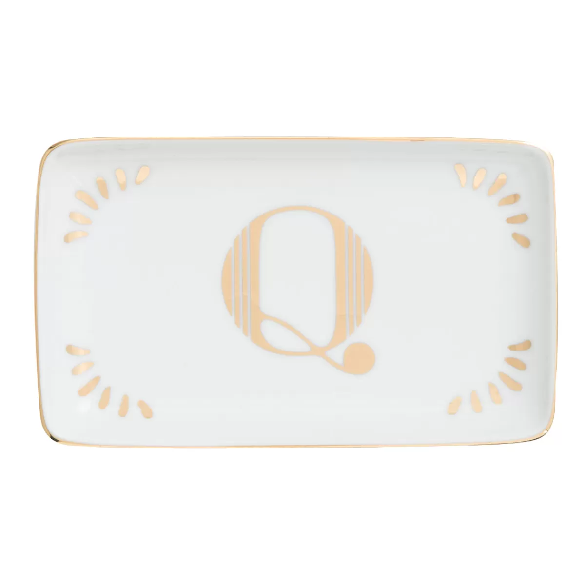 Bitossi Home Rectangular Tray Letter Q Hot