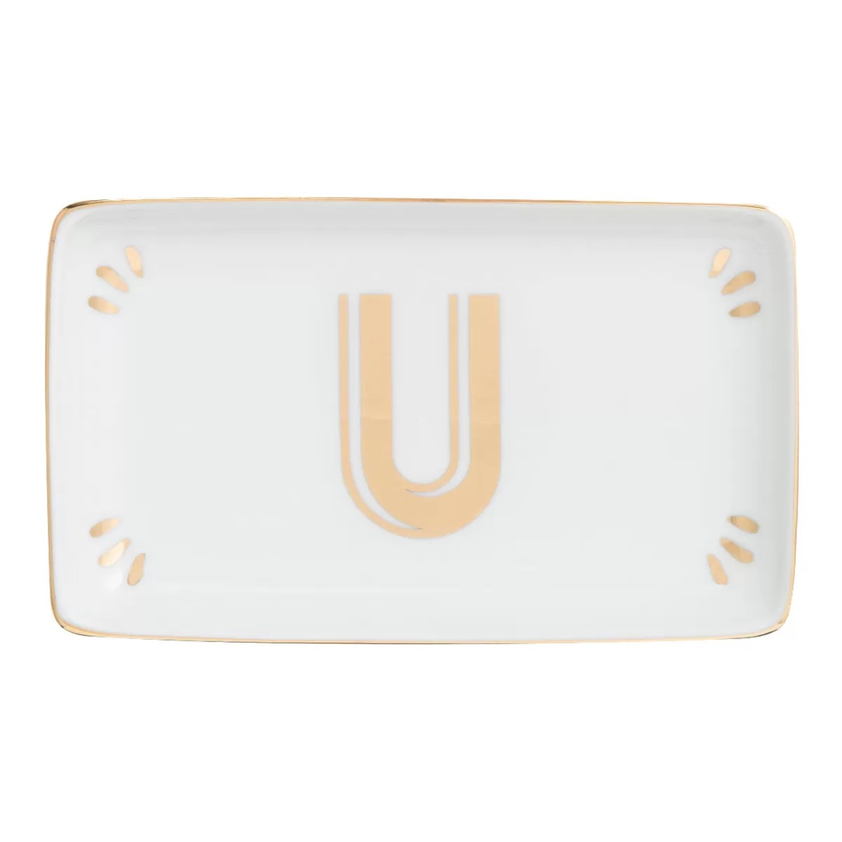 Bitossi Home Rectangular Tray Letter U Fashion