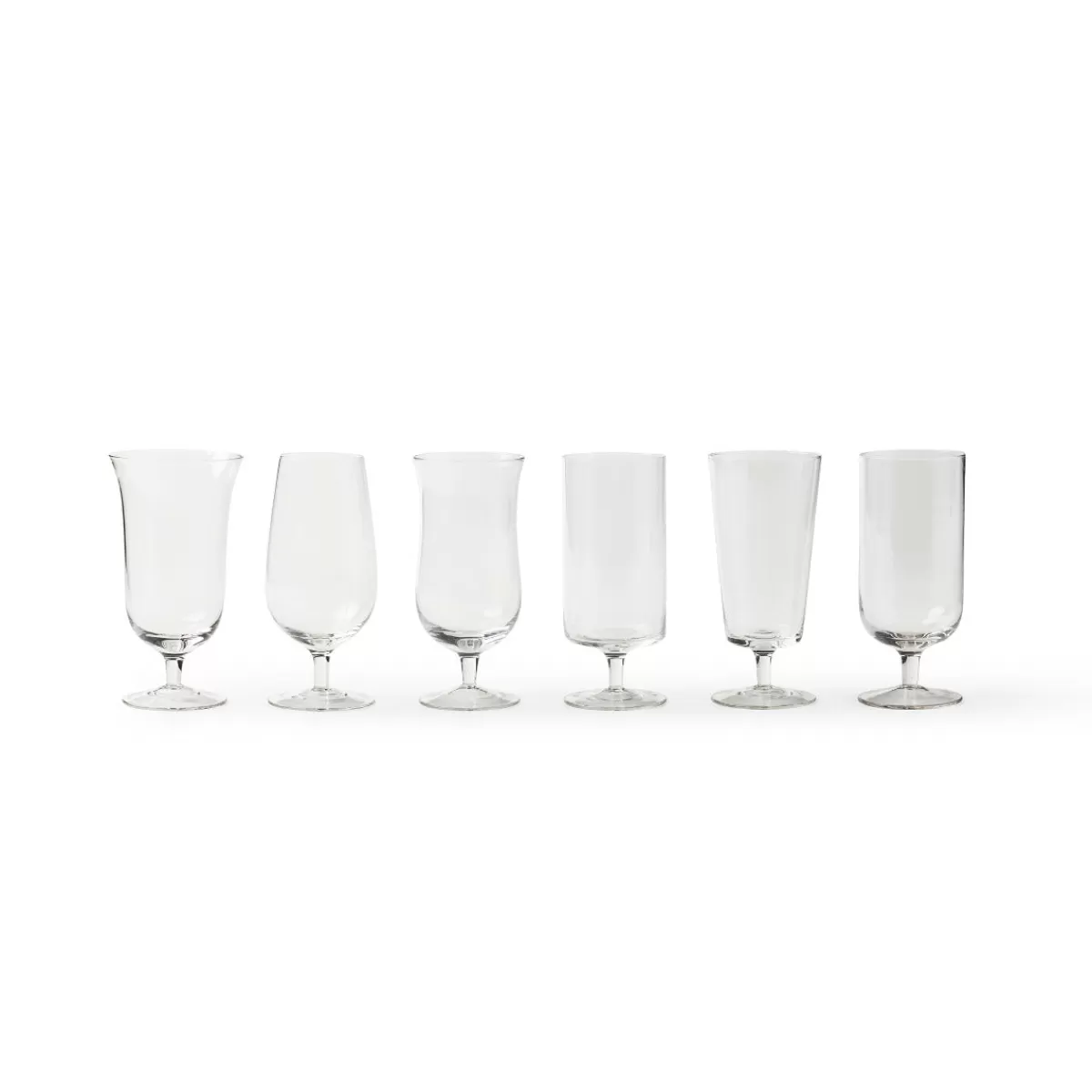 Bitossi Home Set 6 Beer Glasses Assorted Shapes Flash Sale