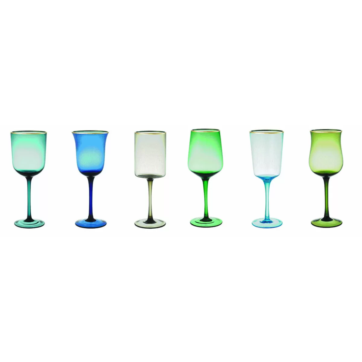 Bitossi Home Set 6 Goblets Mixed Shapes Best Sale