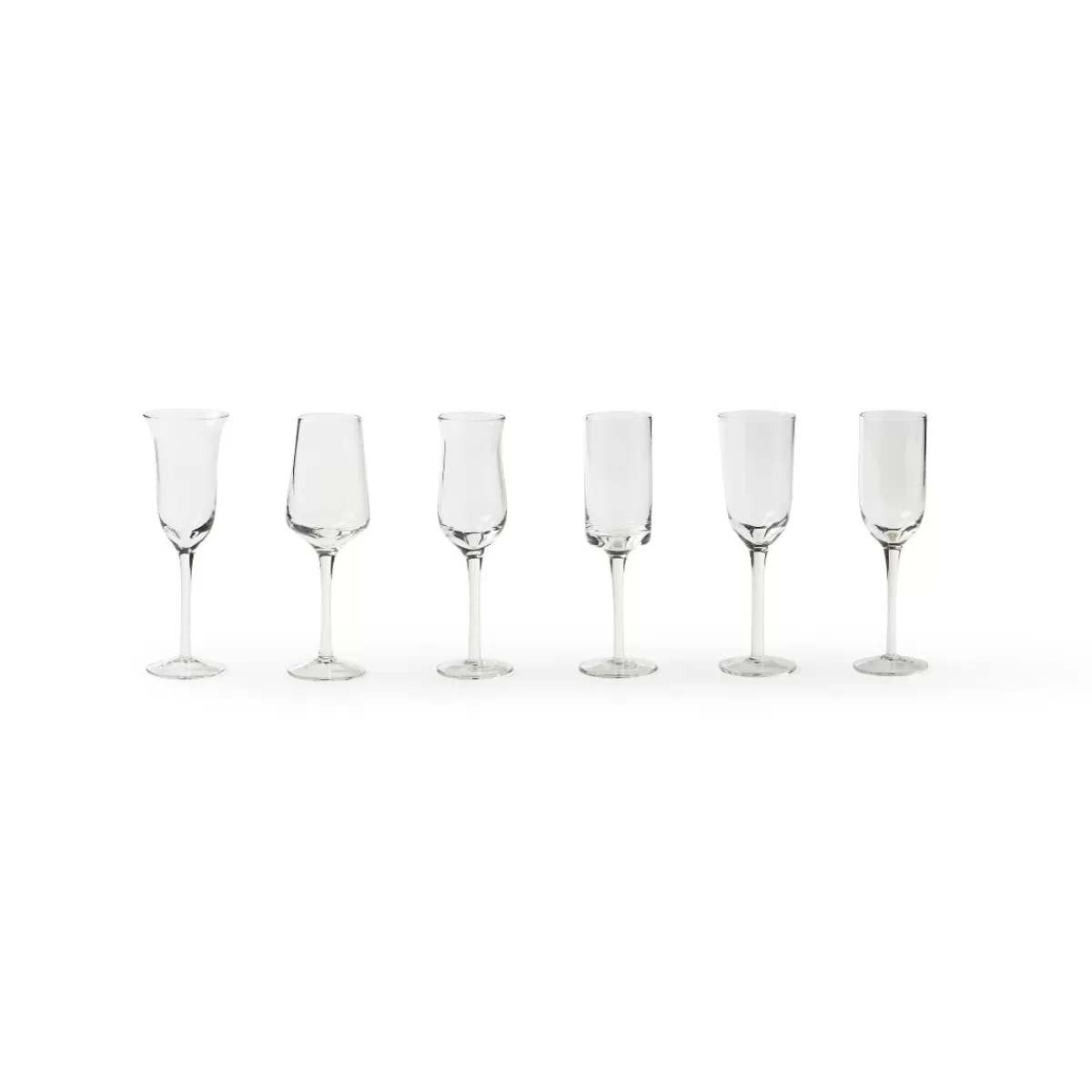 Bitossi Home Set 6 Grappa Glasses Assorted Shapes Flash Sale