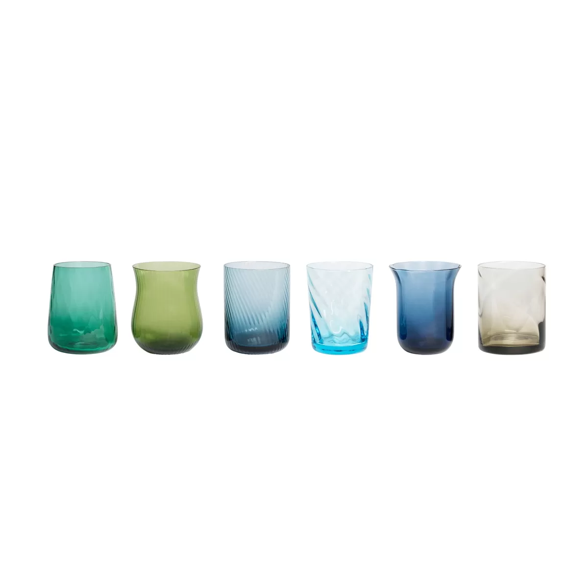 Bitossi Home Set 6 Tumbler - Blue/Green Texture New