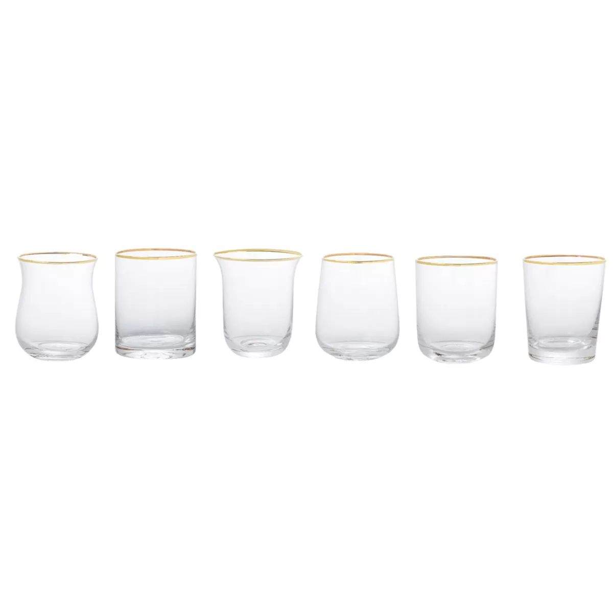 Bitossi Home Set 6 Tumbler Mixed Shapes Clear Fashion