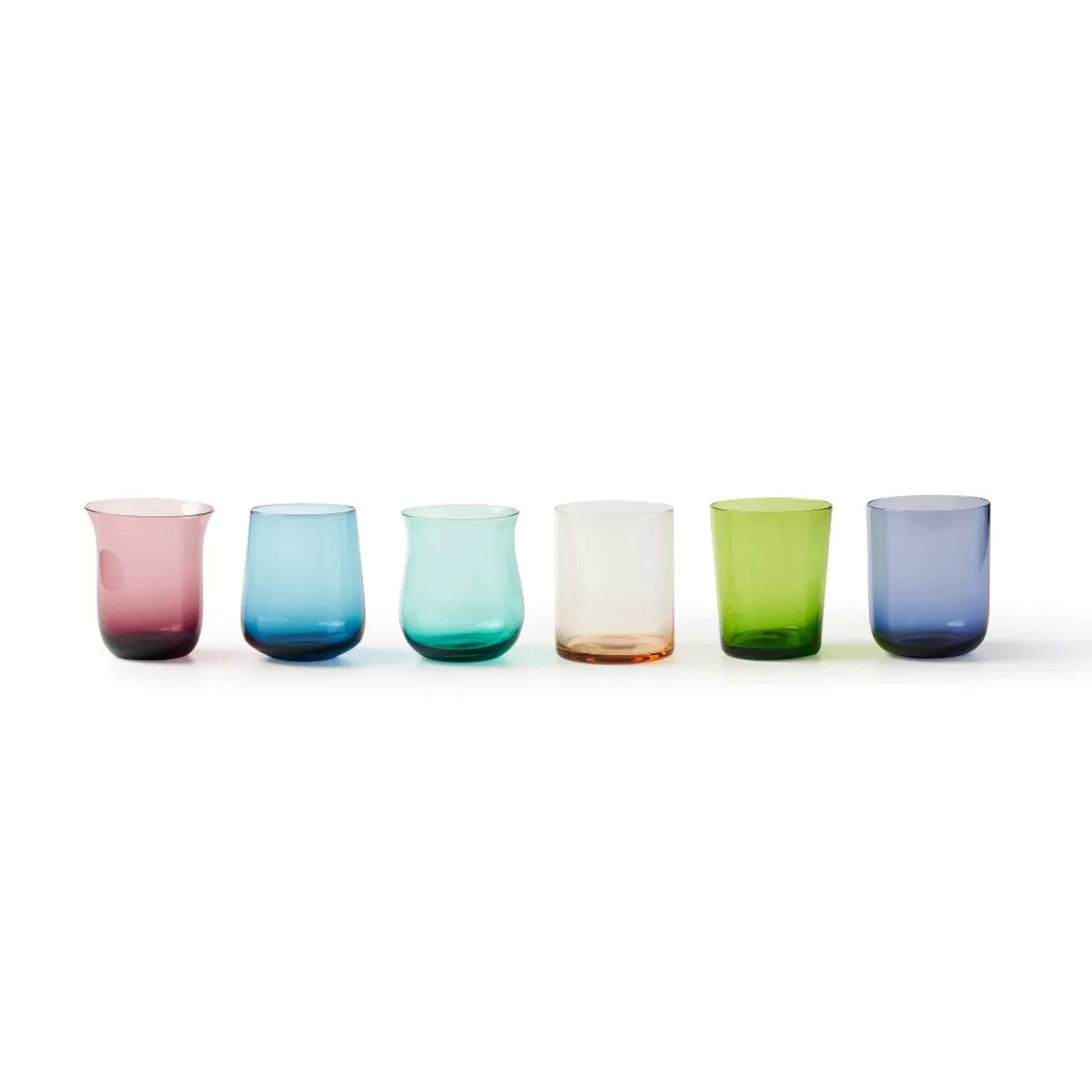 Bitossi Home Set 6 Tumblers Mixed Shapes Best Sale