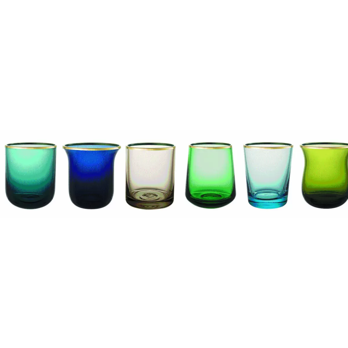 Bitossi Home Set 6 Tumblers Mixed Shapes Best Sale